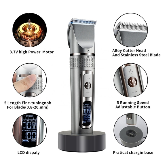 Five Speeds USB Interface Electric Clippers - Picture 3 of 9